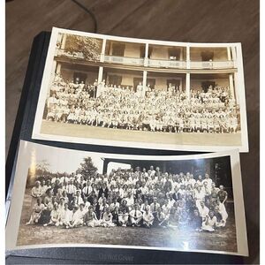 Vintage Group Work Photos 1930s 10” long Men Women Landscape
